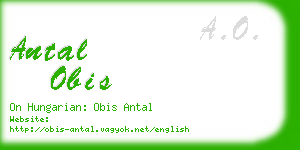 antal obis business card